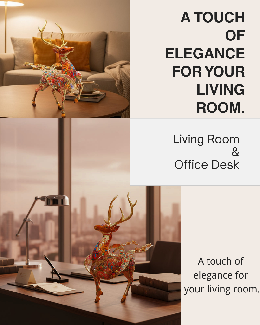 Auspicious Deer Figurine