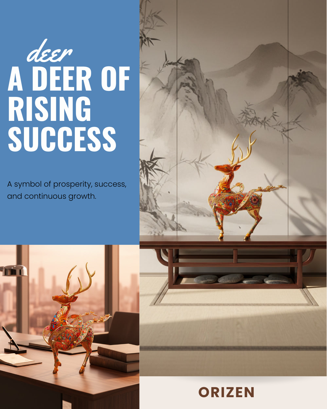 Auspicious Deer Figurine